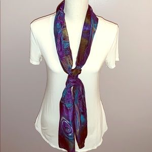 Peacock Silk Scarf